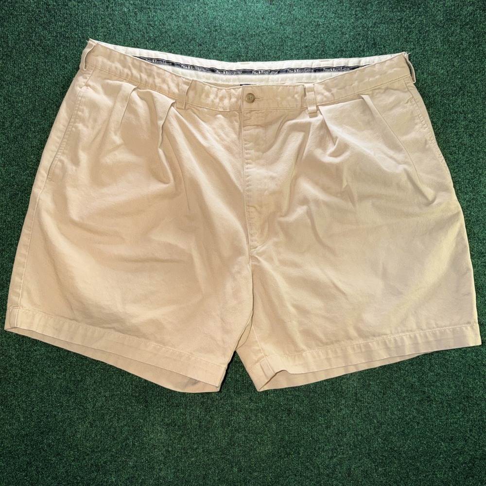 Vintage Polo Ralph Lauren Chino Shorts Men's Size 42 Khaki Chino Preppy DR Made